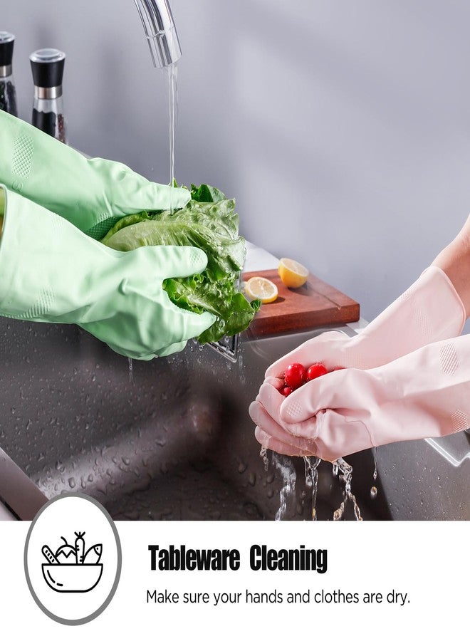 IUCGE Rubber gloves dishwashing for Kitchen 3 Pairs,Cleaning gloves for Household dish gloves,Reuseable.(M,Multicolor) - Image 5